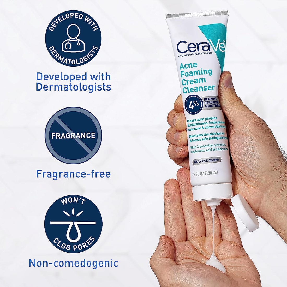 Cera ve Acne Foaming Cream Cleanser 150 ml