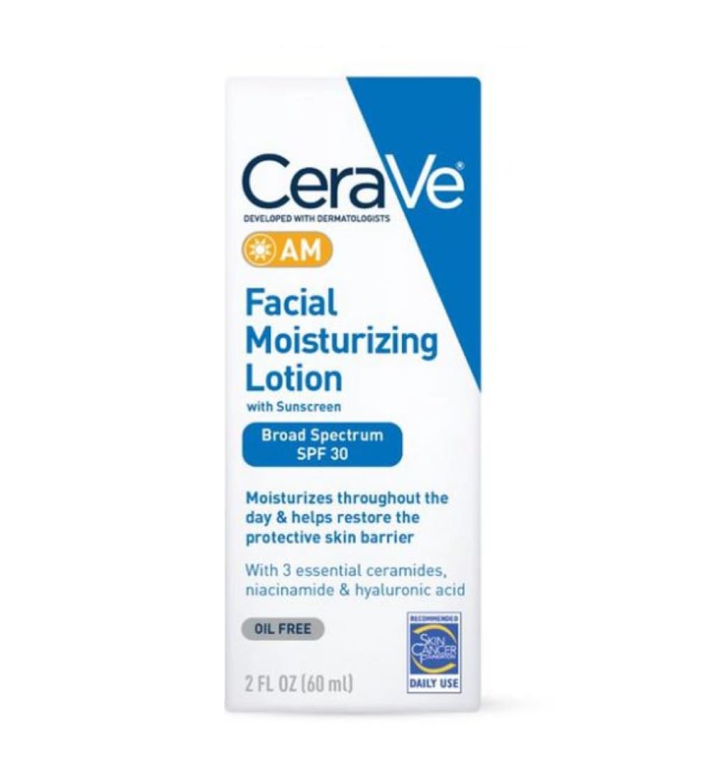 Cera Ve AM Facial moisturizing Lotion With Broad spectrum Spf 30.