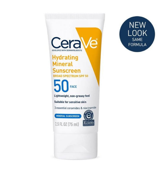 Cera ve Hydrating Mineral sunscreen. 75 ml